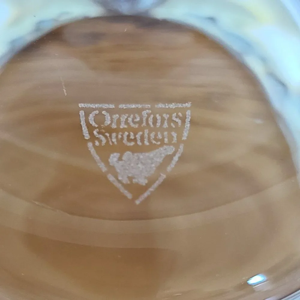 Orrefors Sweden Amour Heart Shaped Crystal Votive Tealight Candleholder Nordic